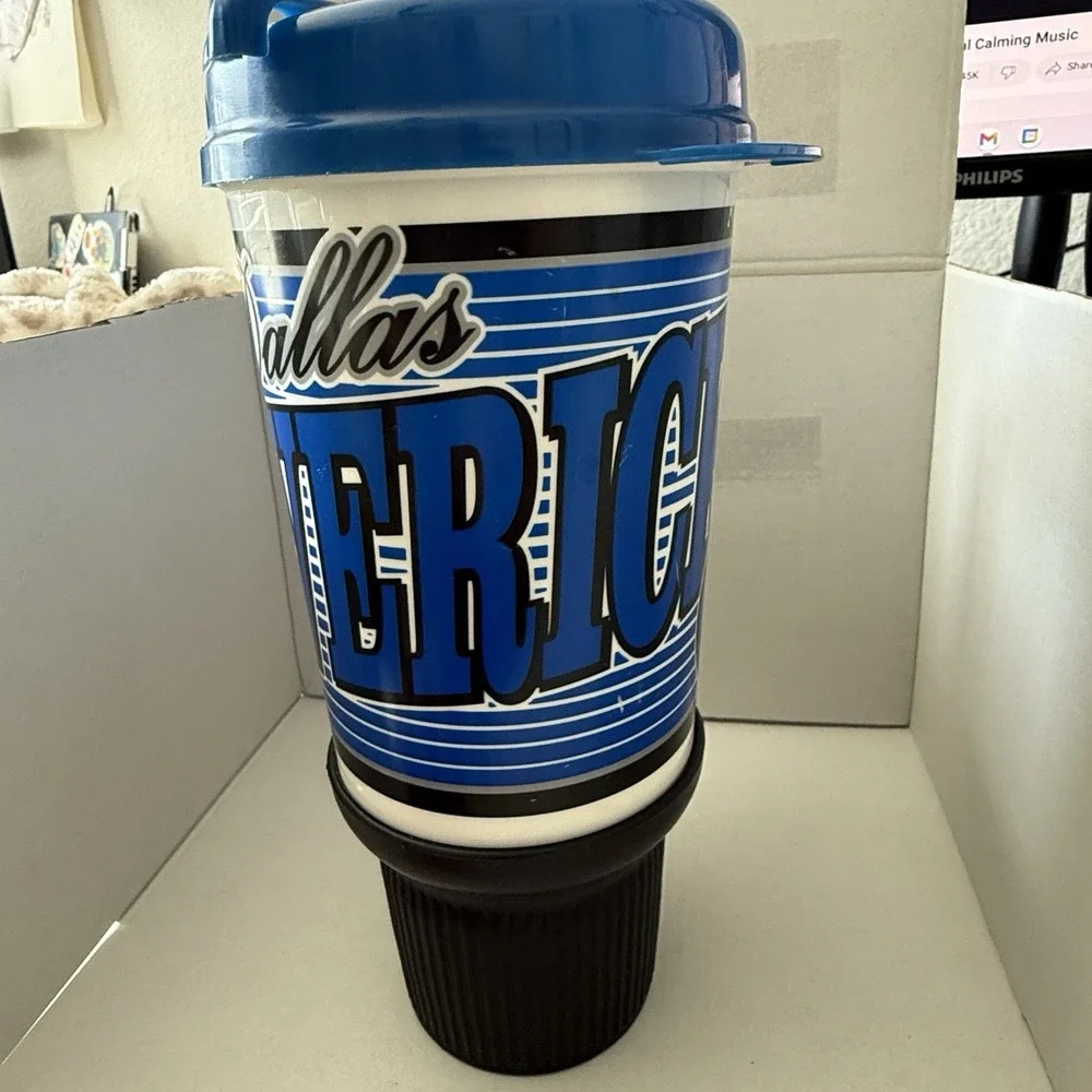 Whirley Dallas Mavericks Tumbler‎ Cup Travel Lidded Vintage Rare 32 Oz